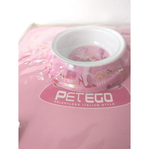 PetEgo Dog Cat Bowl Dish Placement Set Italian Style Whimsical Cartoon Pink NEW - Picture 2 of 8